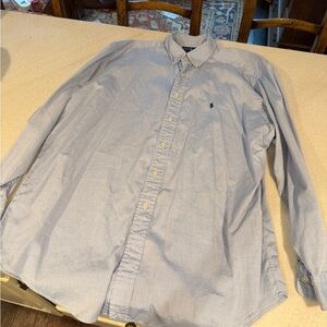 Men's Blue Polo Ralph Lauren classic button down Shirt